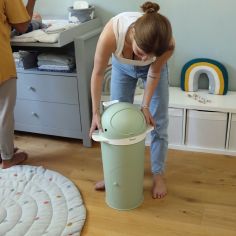 Poubelle à couches Baleine Pistache