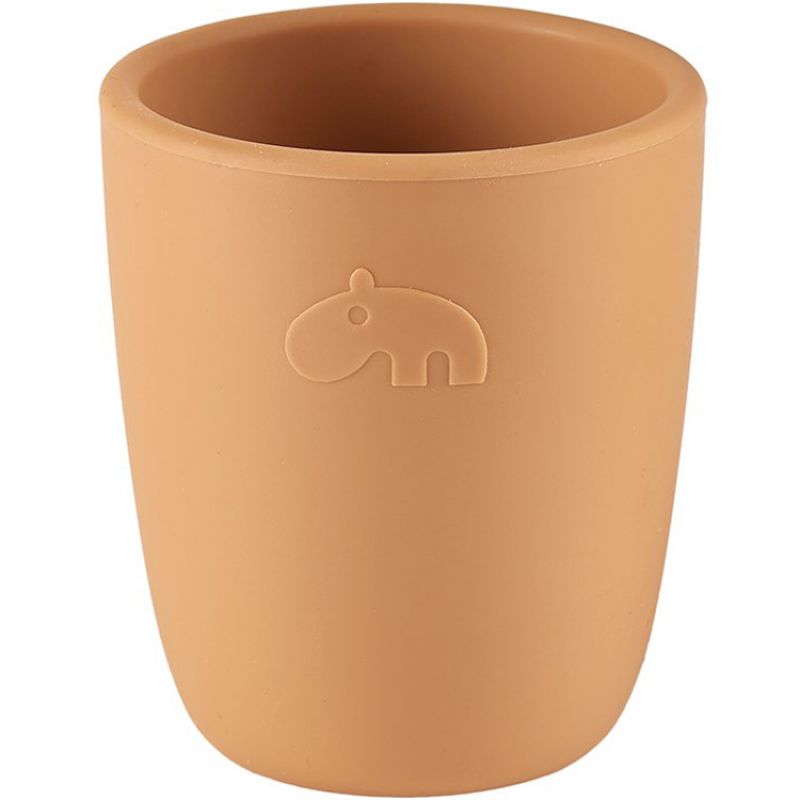 Gobelet en silicone Ozzo hippopotame marron (160 ml) Done by Deer
