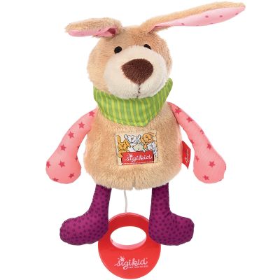 Peluche musicale lapin rose (22 cm) Sigikid