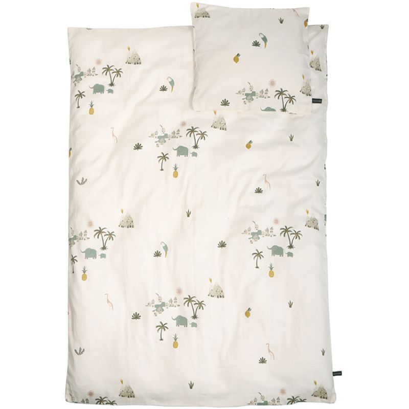 Housse de couette + taie d'oreiller Tropical (70 x 100 cm) Roommate