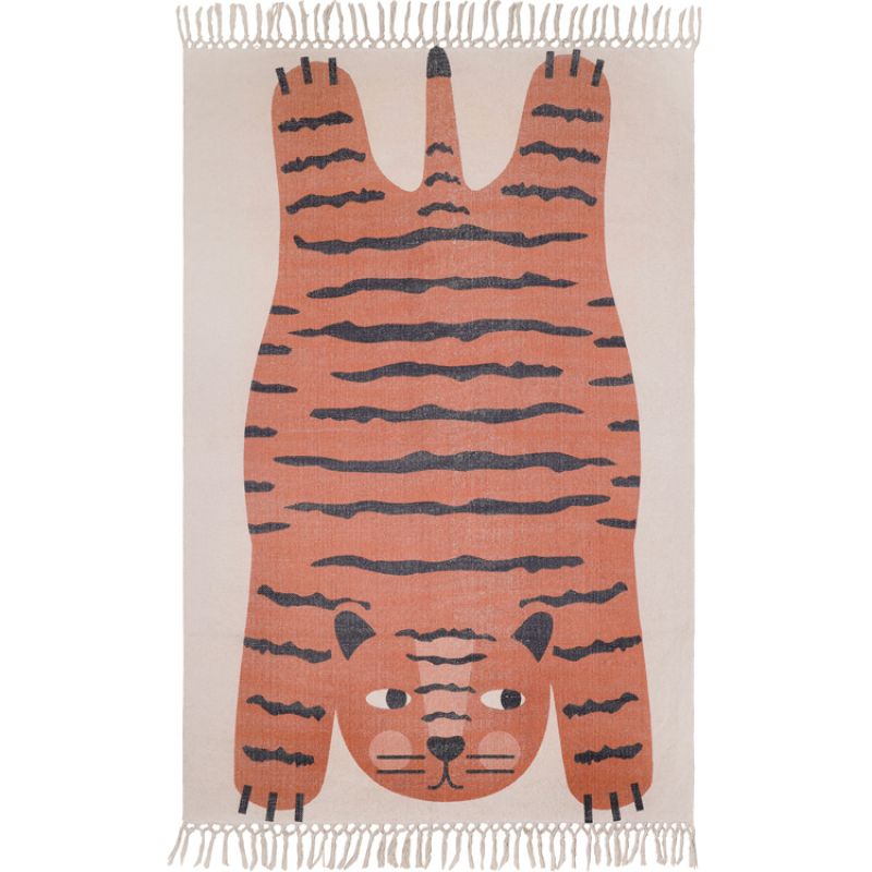 Tapis rectangulaire Dajala tigre (110 x 170 cm) Nattiot