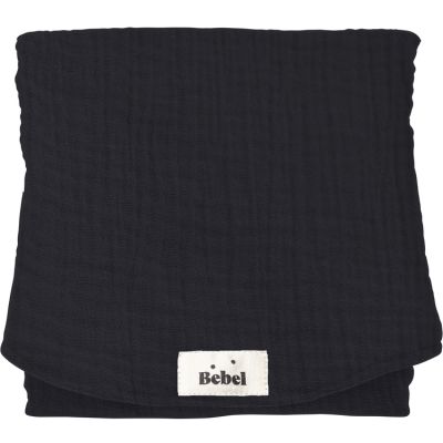 Matelas à langer effet lin noir réglisse BEBEL