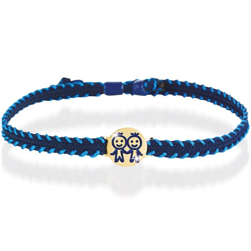 Bracelet cordon Primegioie Zodiaque Gémeaux (or jaune 375°) leBebé