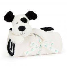 Couverture bébé Bashful Chien noir et crème (70 cm) - Jellycat