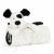 Variation Blanc, noir du produit Couverture bébé Bashful Chien noir et crème (70 cm) de la marque Jellycat