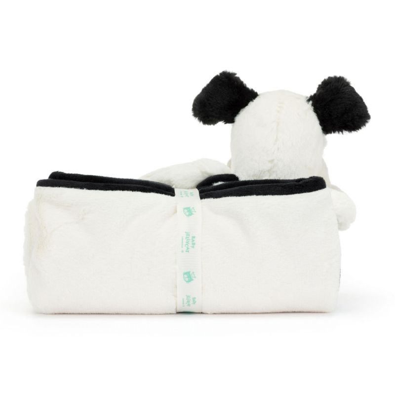 Couverture bébé Bashful Chien noir et crème (70 cm) Jellycat Produit 4