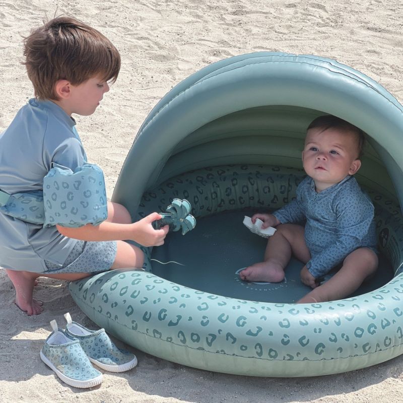 Piscine enfant avec auvent Léopard vert (100 cm) Swim Essentials Ambiance 2