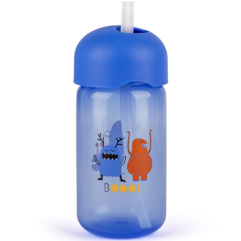 Gourde à paille Booo bleue (340 ml) Suavinex