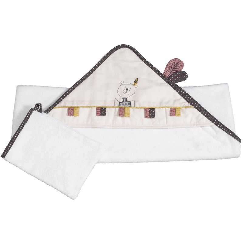 Cape de bain et gant Timouki (75 x 75 cm) Sauthon