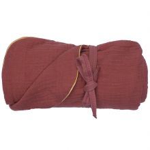 Couverture bébé en coton marsala (65 x 90cm)  par BB & Co