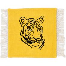 Coussin carré Gypsy tigre jaune (46 x 46 cm)  par Varanassi