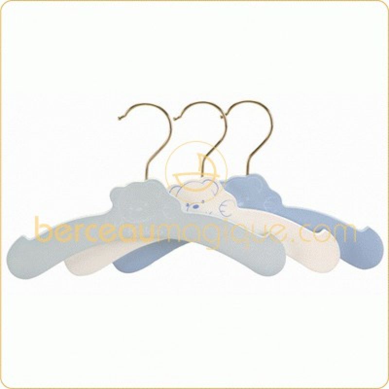 Set de 6 cintres en bois Blue Kaloo