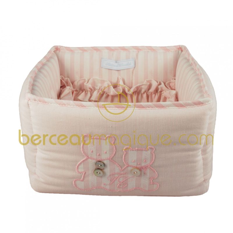 Panier nurserie rose Garda Tartine et Chocolat