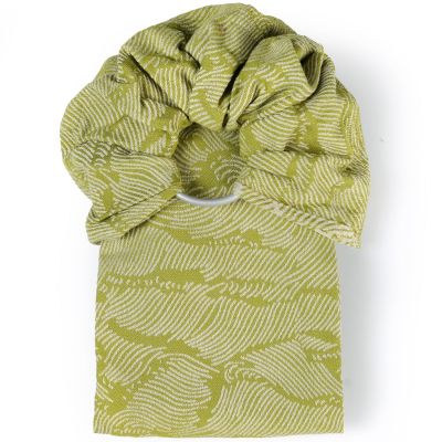 Echarpe de portage Sling Seigaiha Sling sans nœud Vert SeaCell