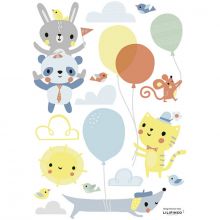 Stickers Up! animaux et ballons (29,7 x 42 cm)  par Lilipinso