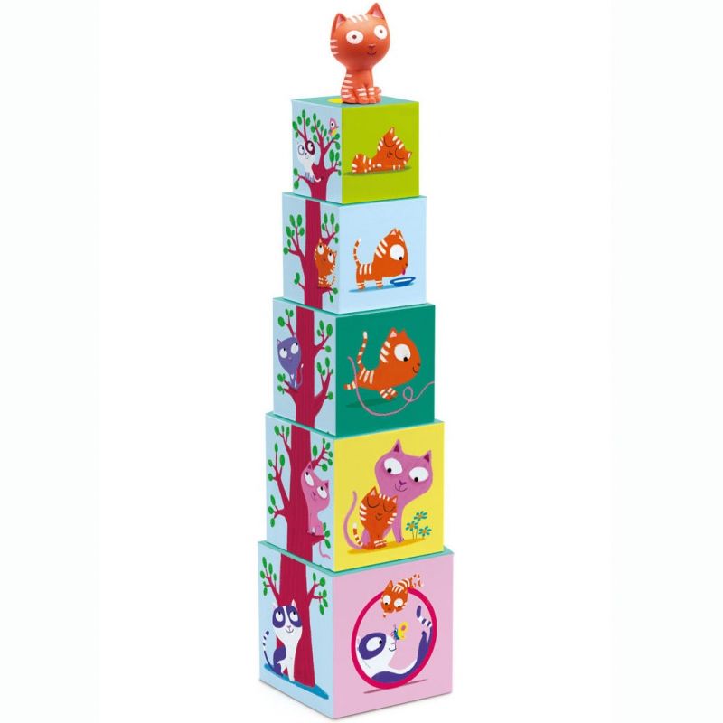 Cubes empilables Catibloc (5 pièces) Djeco
