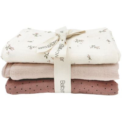 Lot de 3 langes Roseberry (70 x 70 cm)  par Babyshower