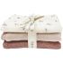 Lot de 3 langes Roseberry (70 x 70 cm) - Babyshower