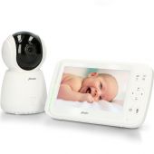 Babyphone avec caméra et écran couleur 5 pouces