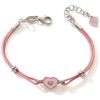 Bracelet cordon Rose Cœur (argent 925) Baby bijoux Produit 1