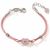 Variation Rose du produit Bracelet cordon Rose Cœur (argent 925) de la marque Baby bijoux