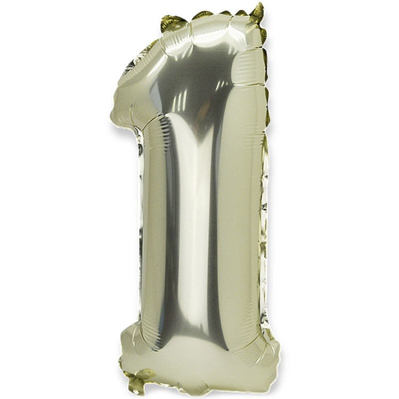 Petit ballon en mylar chiffre 1 doré (36 cm) Arty Fêtes Factory