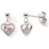 Boucles d'oreilles pendantes Cœur-Papillon (argent 925) Baby bijoux Produit 1