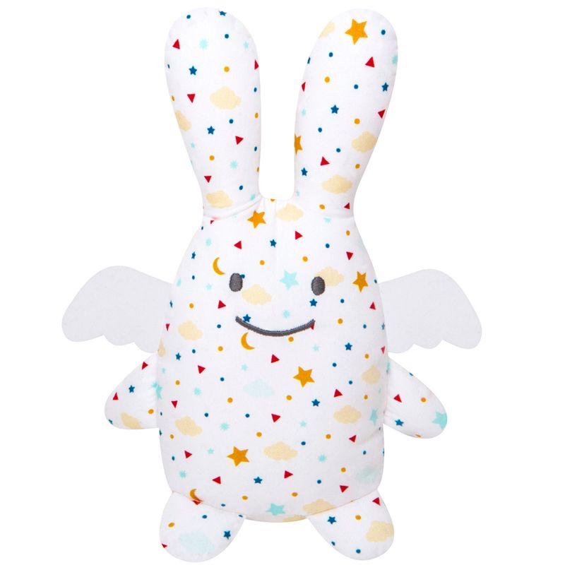 Peluche Ange lapin Etoiles et pochette de rangement en coton (20 cm) Trousselier