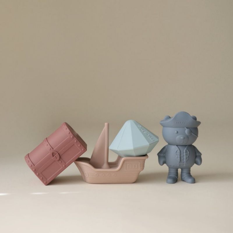 Lot de 4 jouets de bain Pirate Mushie Ambiance 5