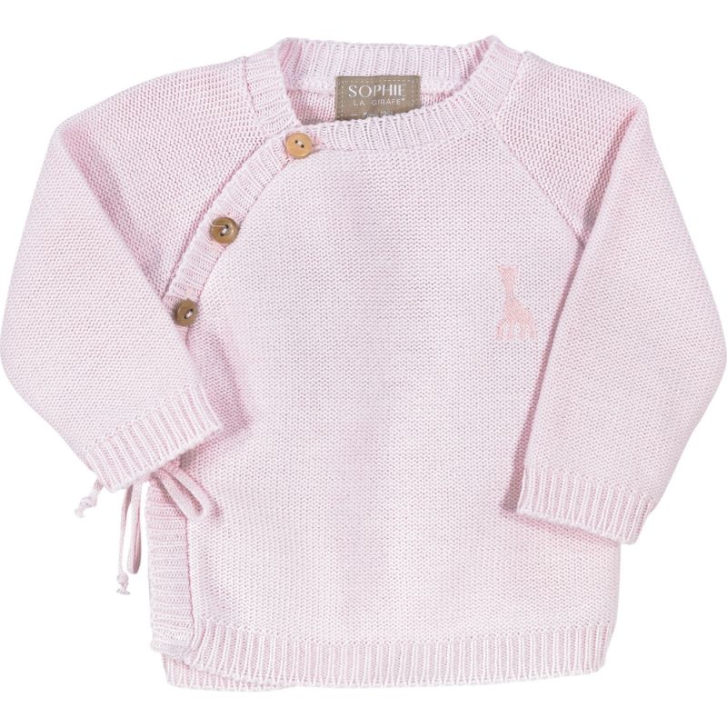 Brassière en tricot rose Sophie la girafe (1-3 mois) Trois Kilos Sept