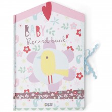 Livre de naissance 'fleurs et oiseaux' rose  par Mamas and Papas