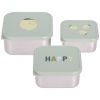Lot de 3 boîtes à goûter inox Happy Fruits Citron (0,5 L) Lässig Produit 1