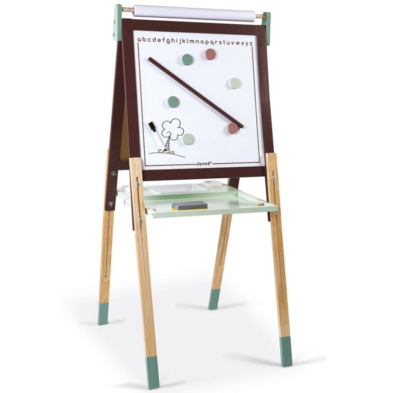 Tableau à dessin réglable taupe et vert Janod