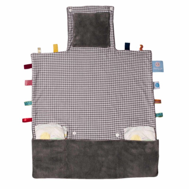 Tapis à langer Easy changing Hippo Grey bio Snoozebaby