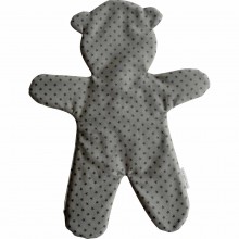 Doudou plat ours Brume (33 cm)  par Le petit rien