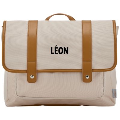 Cartable A4 primaire Beige personnalisable (38 cm)
