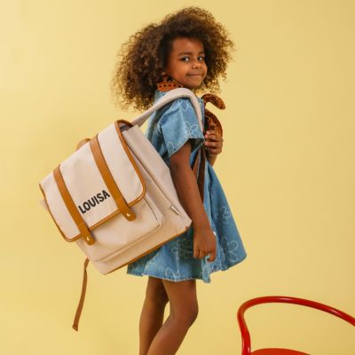 Cartable A4 primaire Beige personnalisable (38 cm)