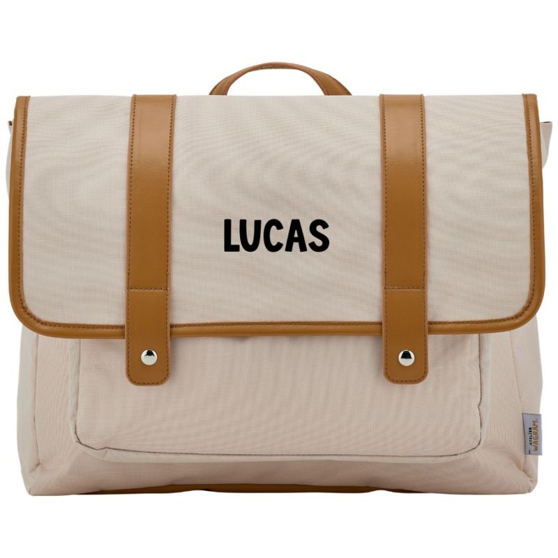 Cartable A4 primaire Beige personnalisable (38 cm) Atelier Wagram Produit 4