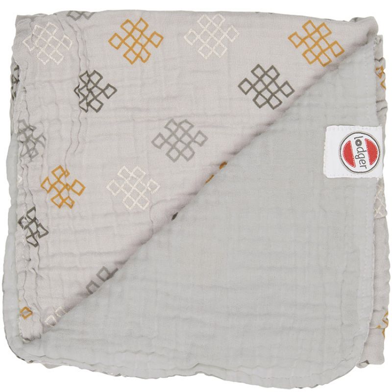 Couverture bébé en coton Dreamer Xandu Mist gris (120 x 120 cm) Lodger