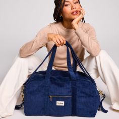 Sac à langer Basile Velours Marine - Hindbag