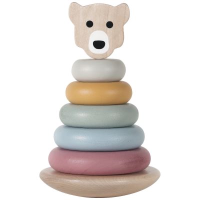 Tour à empiler en bois Ours