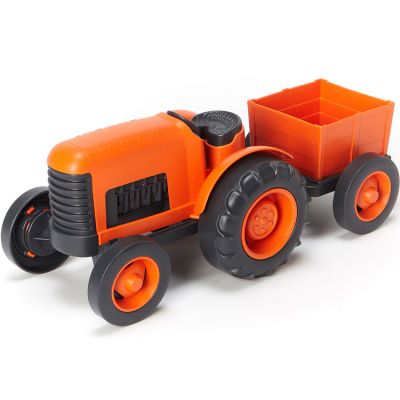 Tracteur orange et gris