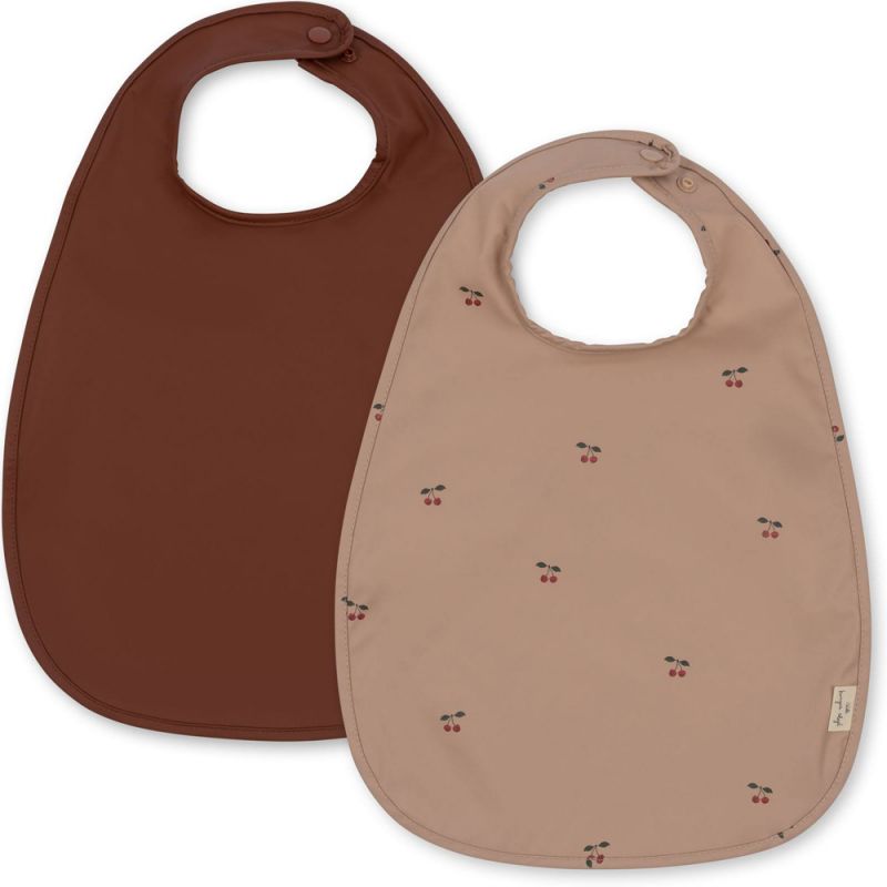 Lot de 2 bavoirs à pression Cherry Konges Slojd
