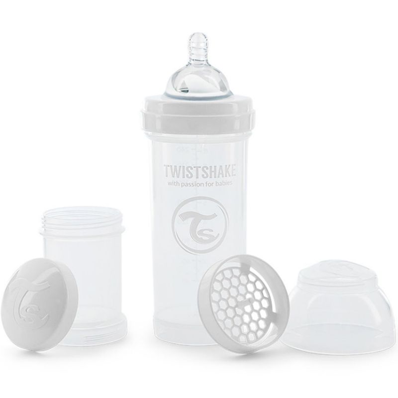 Biberon anti-colique blanc (260 ml) Twistshake