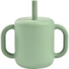 Tasse à paille en silicone vert sauge - Béaba