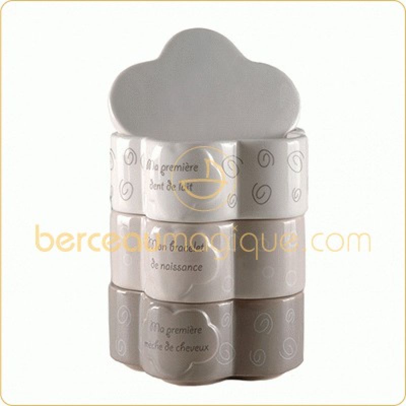 Coffret cadeau 3 boites naissance nuage Amadeus Les Petits