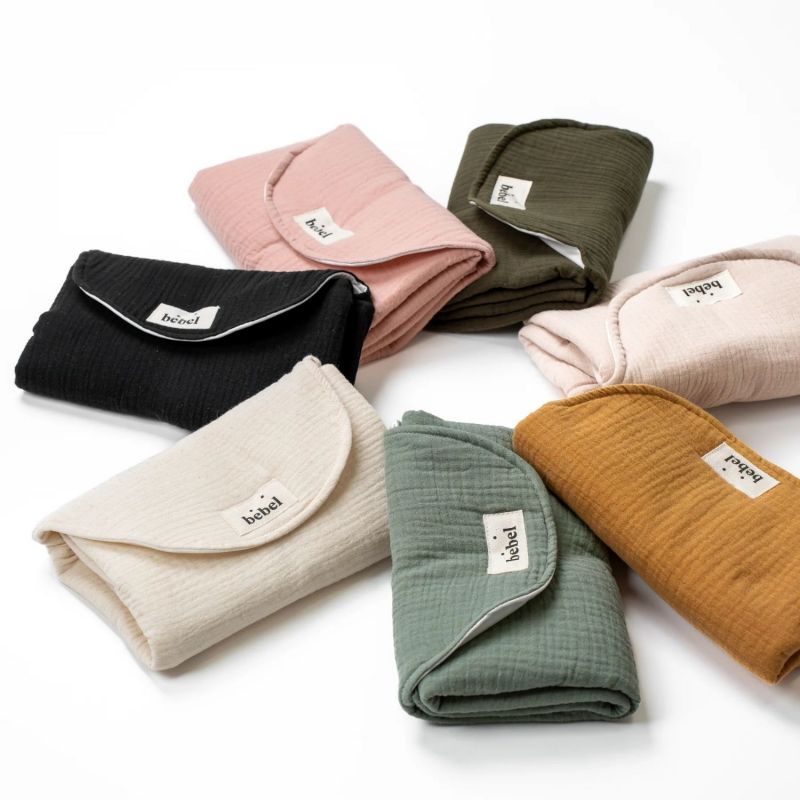 Matelas à langer effet lin camel BEBEL Ambiance 2