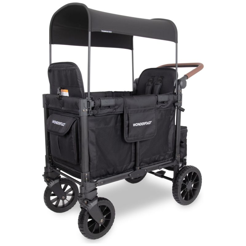 Chariot de transport enfant W2 Luxe Pro Jet Black (2 places) Wonderfold Produit 1