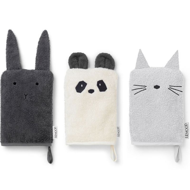 Lot de 3 gants de toilette Sylvester Classic Liewood