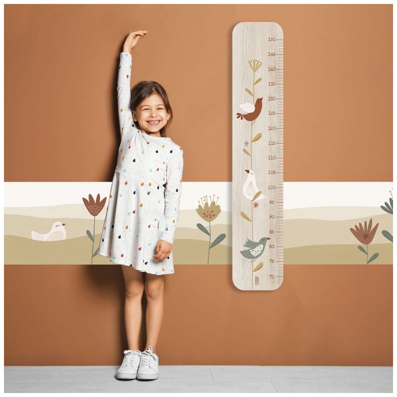 Toise en bois Branche Oiseau Lili Rose personnalisable Charlie et Suzie Ambiance 3